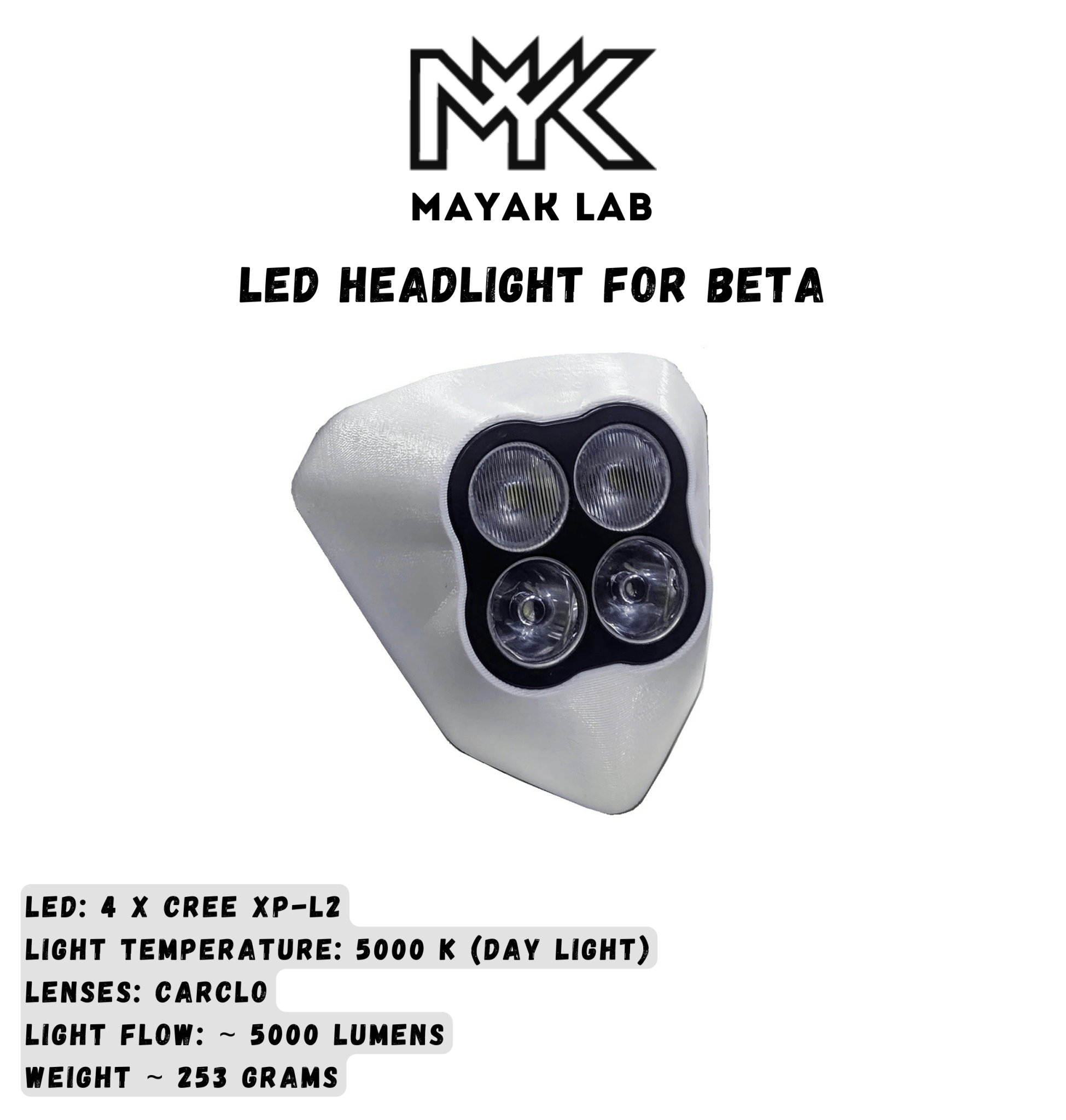 LED headlight for Beta Enduro RR | Xtrainer | 2014 - 2024 |