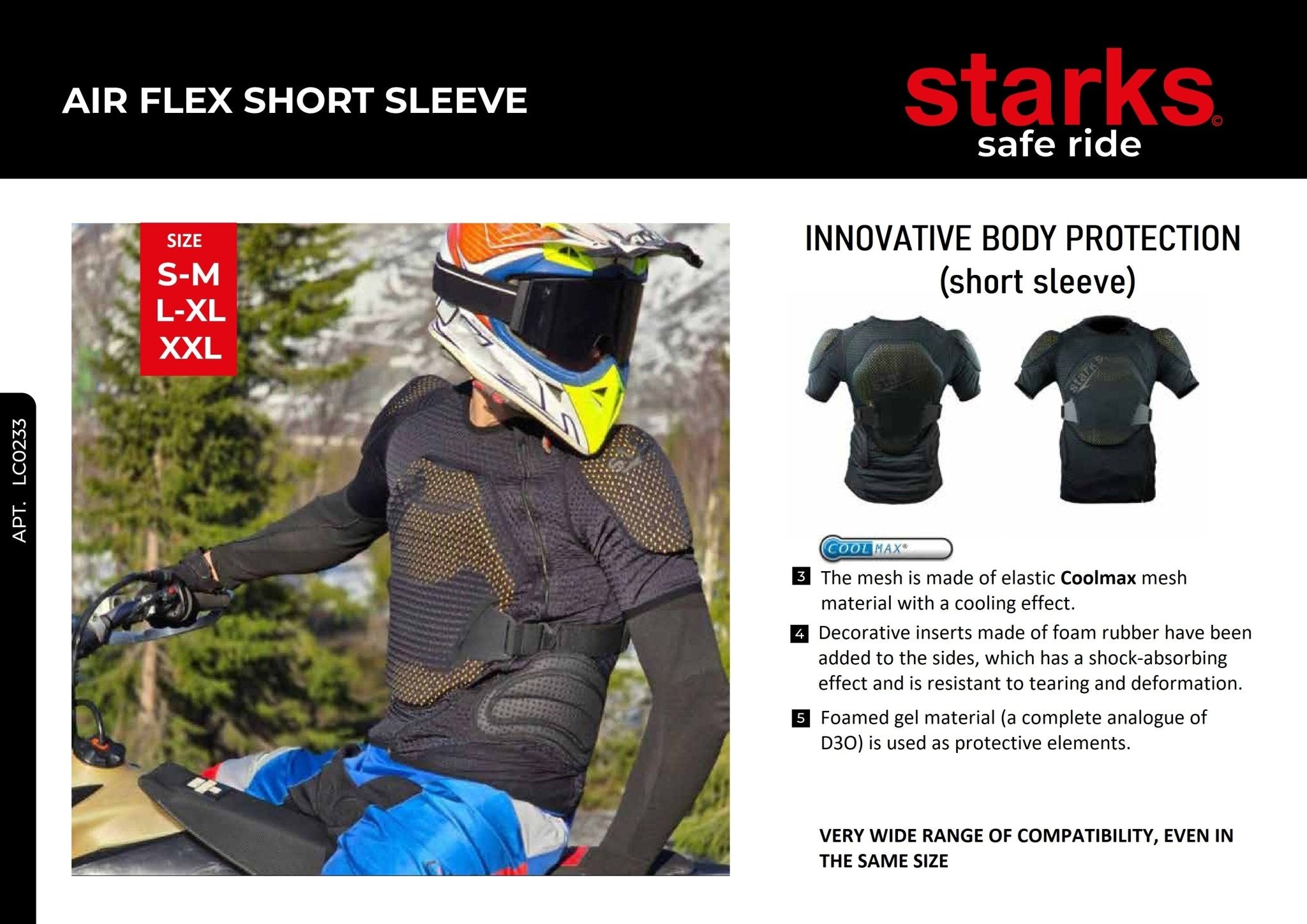 Motorcycle body protection Level 2 Air Flex shot sleeve | Motocross | Enduro | S-XXL