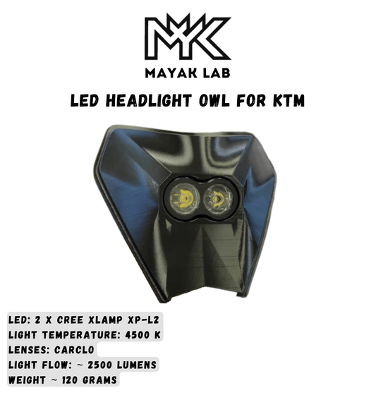 LED headlight owl for KTM Enduro EXC | Freeride | SuperMoto | 2008 - 2024