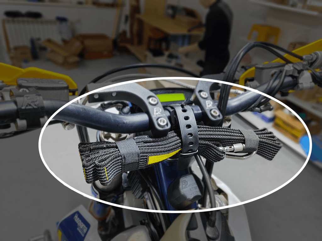 Reinforced sling for pulling a motorcycle