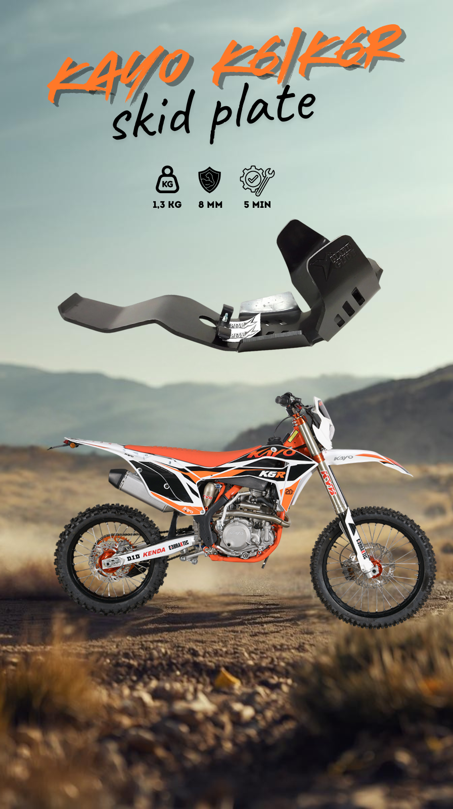 Skid plate kayo k6 k6r